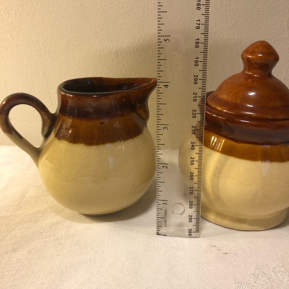 Vintage Country ‘Summer Wheat’ Ceramic Sugar Bowl and Creamer - Picture 2 of 12